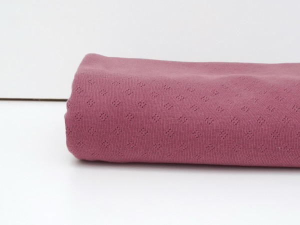 ♥ Ajour ♥ Lochmuster Strickjersey Mauve