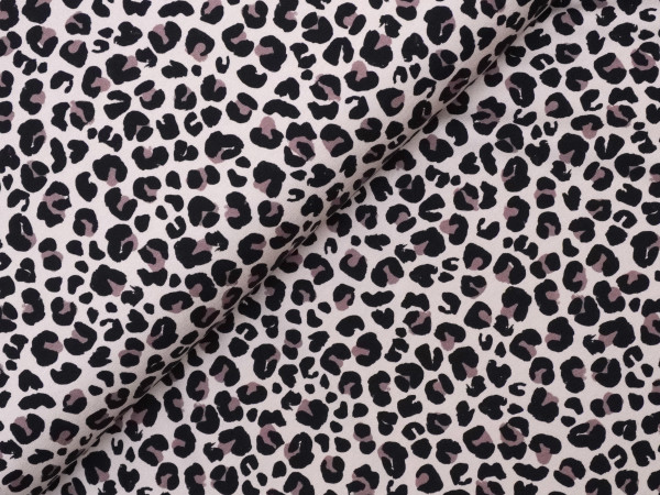 Terry Sweat Leo Print Beige/Braun/Schwarz
