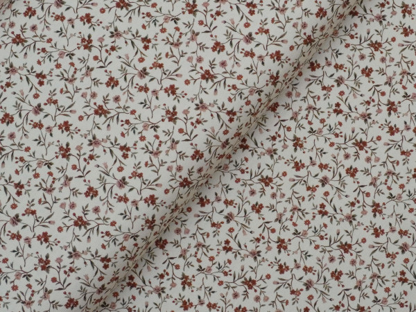 Digital Jersey Granny Millefleur Cream/Rouge/Rose