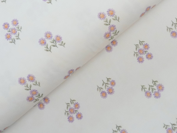 Rib JerseyTiny Flower Friends