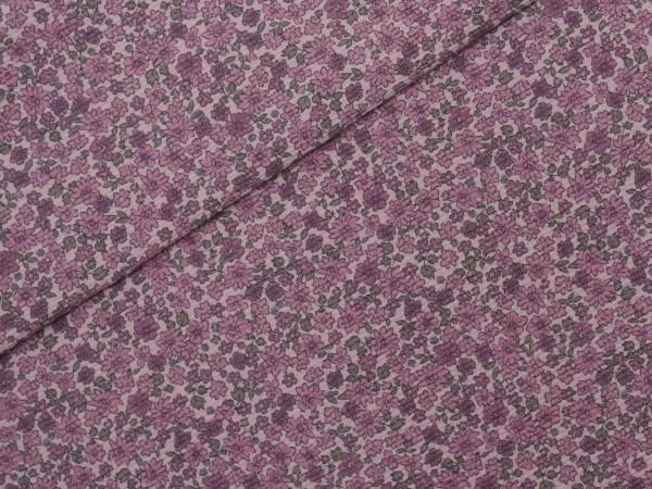 Rib Jersey Granny Flower Berryrose