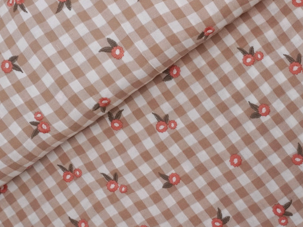 Double Gauze/Musselin Country Garden Stitch Beige