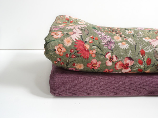 Perfekt Match Jersey Wildblumen Olive/Plum