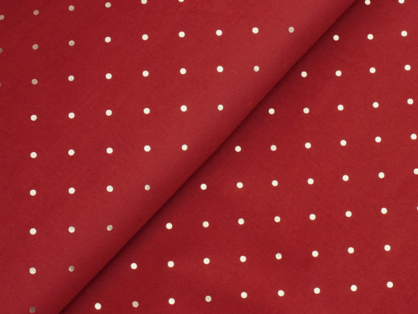 Babycord Glitter Dots Rot