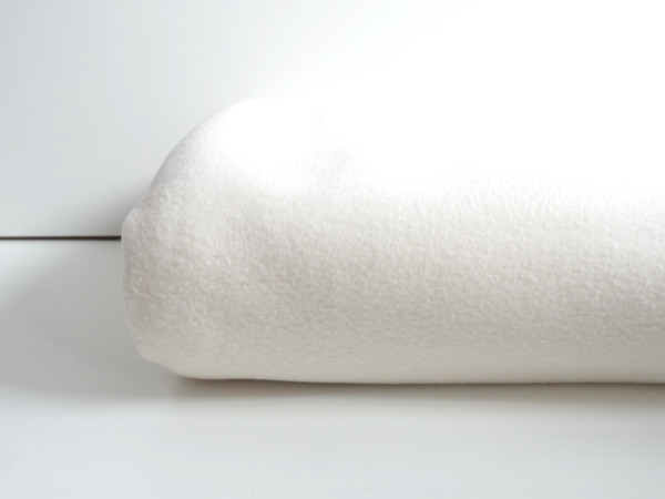 LUXUS Baumwollfleece Dick+Flauschig Milk