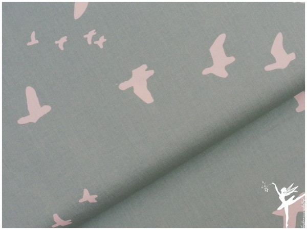 BIO Baumwolle Birch Fabrics Jade Vögel