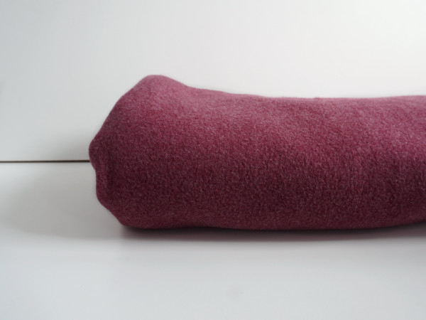 LUXUS Baumwollfleece Dick+Flauschig Waldbeere