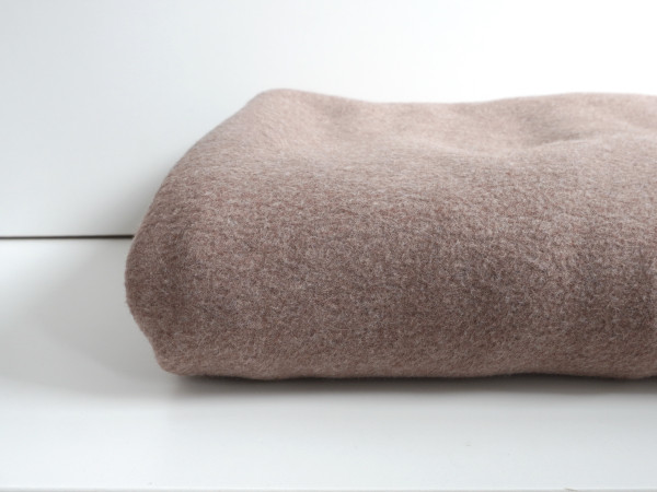 LUXUS Baumwollfleece Dick+Flauschig Taupe