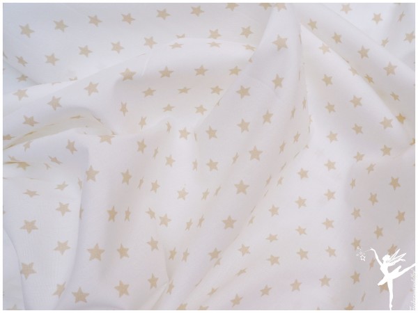 STENZO Sterne Weiß/Light Beige Baumwolle/Popelin