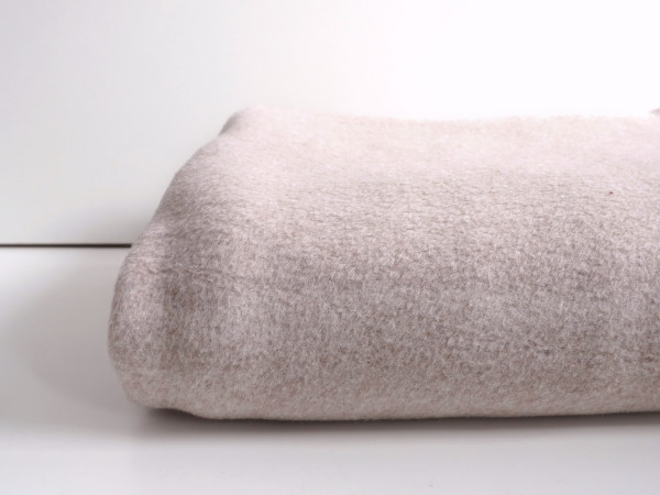 LUXUS Baumwollfleece Dick+Flauschig Hafer