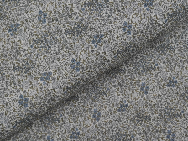 Double Gauze/Musselin Granny Flower Veilchenblau