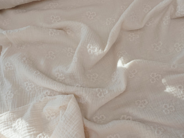 Double Gauze/Musselin Embroidery Creme